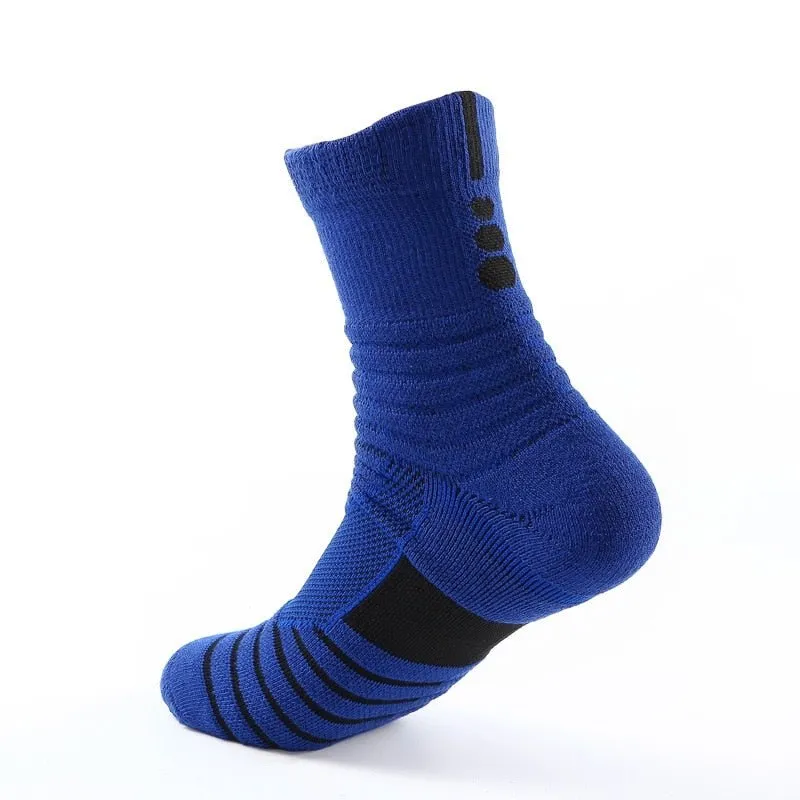 Professionelle Laufsocken aus Baumwolle, dicke Frotteesocken für Sommer, Basketball, Tennis, Herren Sportsocken mit Stoßdämpfung und Feuchtigkeitstransport