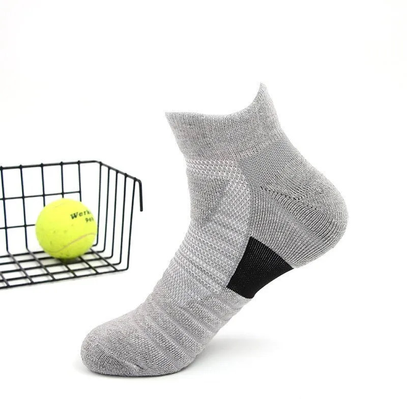Professionelle Laufsocken aus Baumwolle, dicke Frotteesocken für Sommer, Basketball, Tennis, Herren Sportsocken mit Stoßdämpfung und Feuchtigkeitstransport