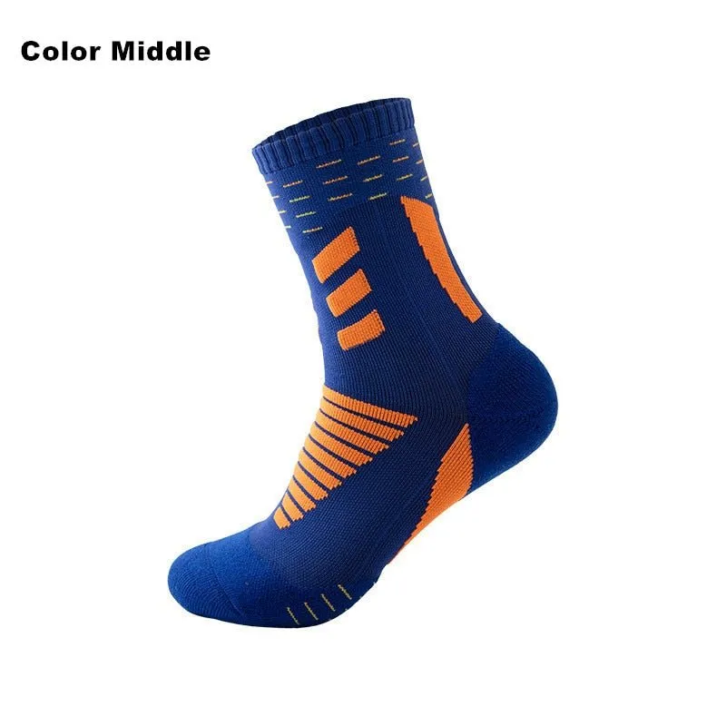 Professionelle Laufsocken aus Baumwolle, dicke Frotteesocken für Sommer, Basketball, Tennis, Herren Sportsocken mit Stoßdämpfung und Feuchtigkeitstransport