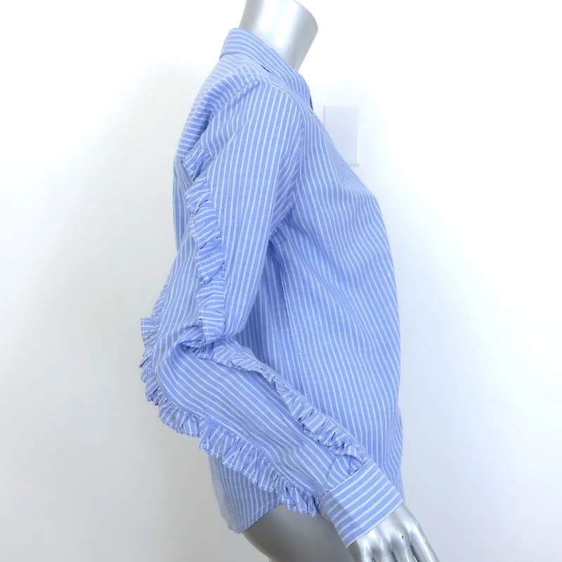 Rails Lizzi Rüschenbluse Blau & Weiß gestreift Größe M NEU