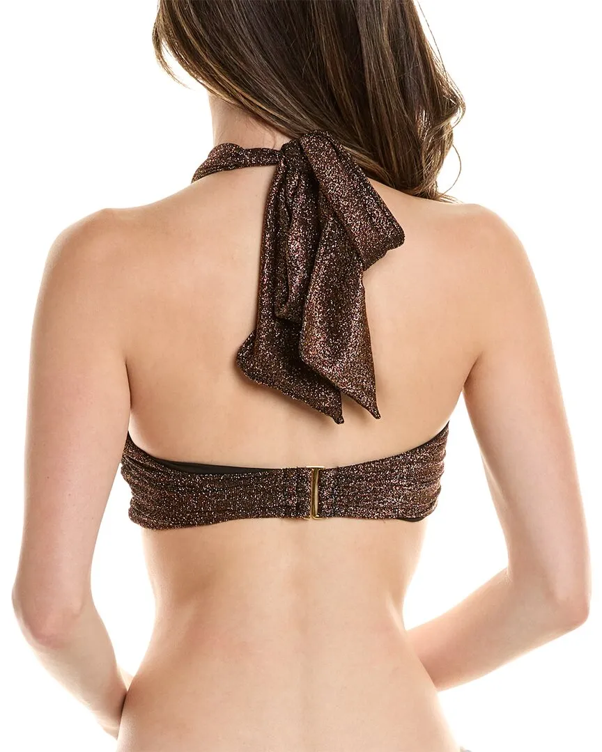 Ramy Brook Funkelndes Lura Bikini-Oberteil