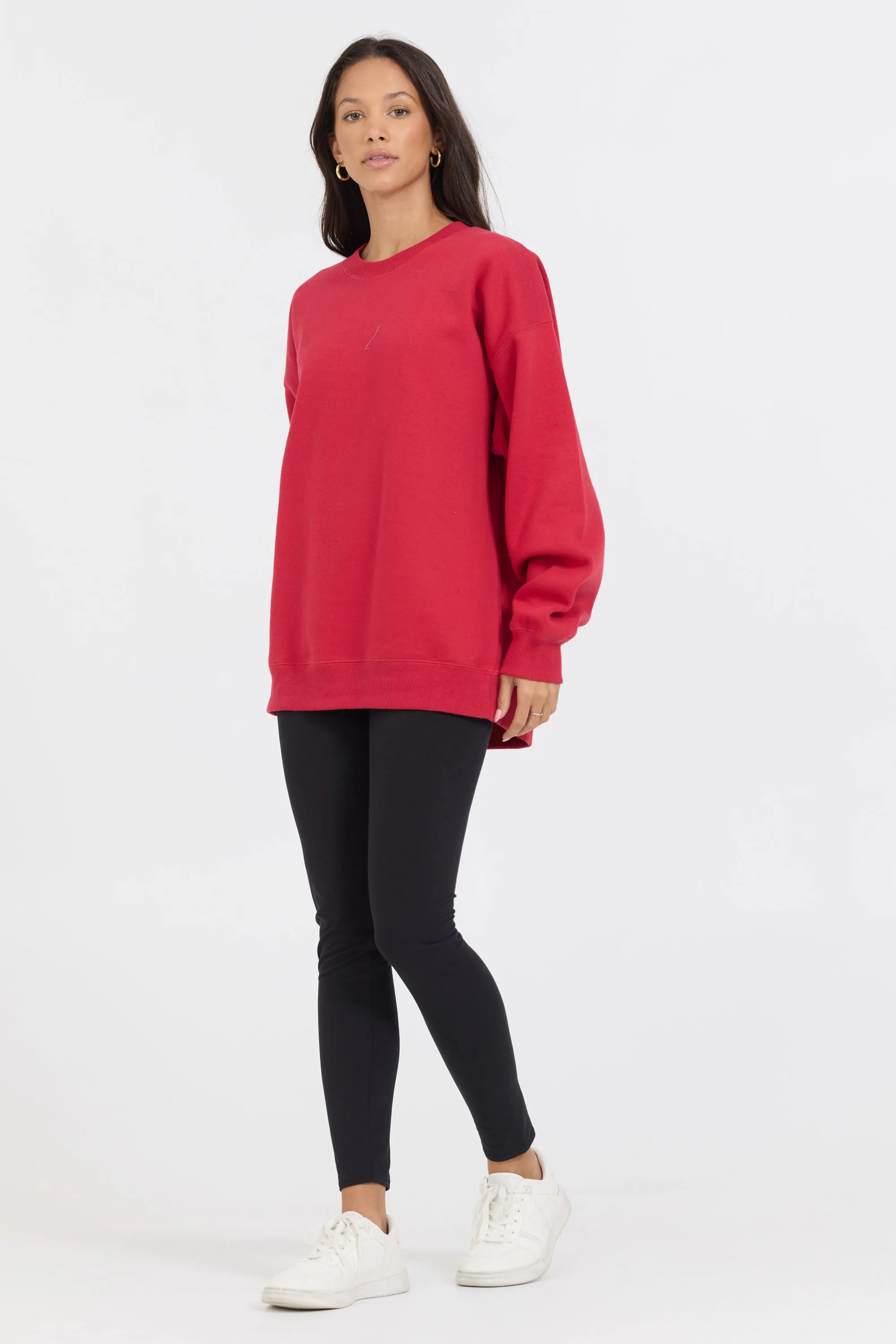 Roter Proweave Rundhalspullover