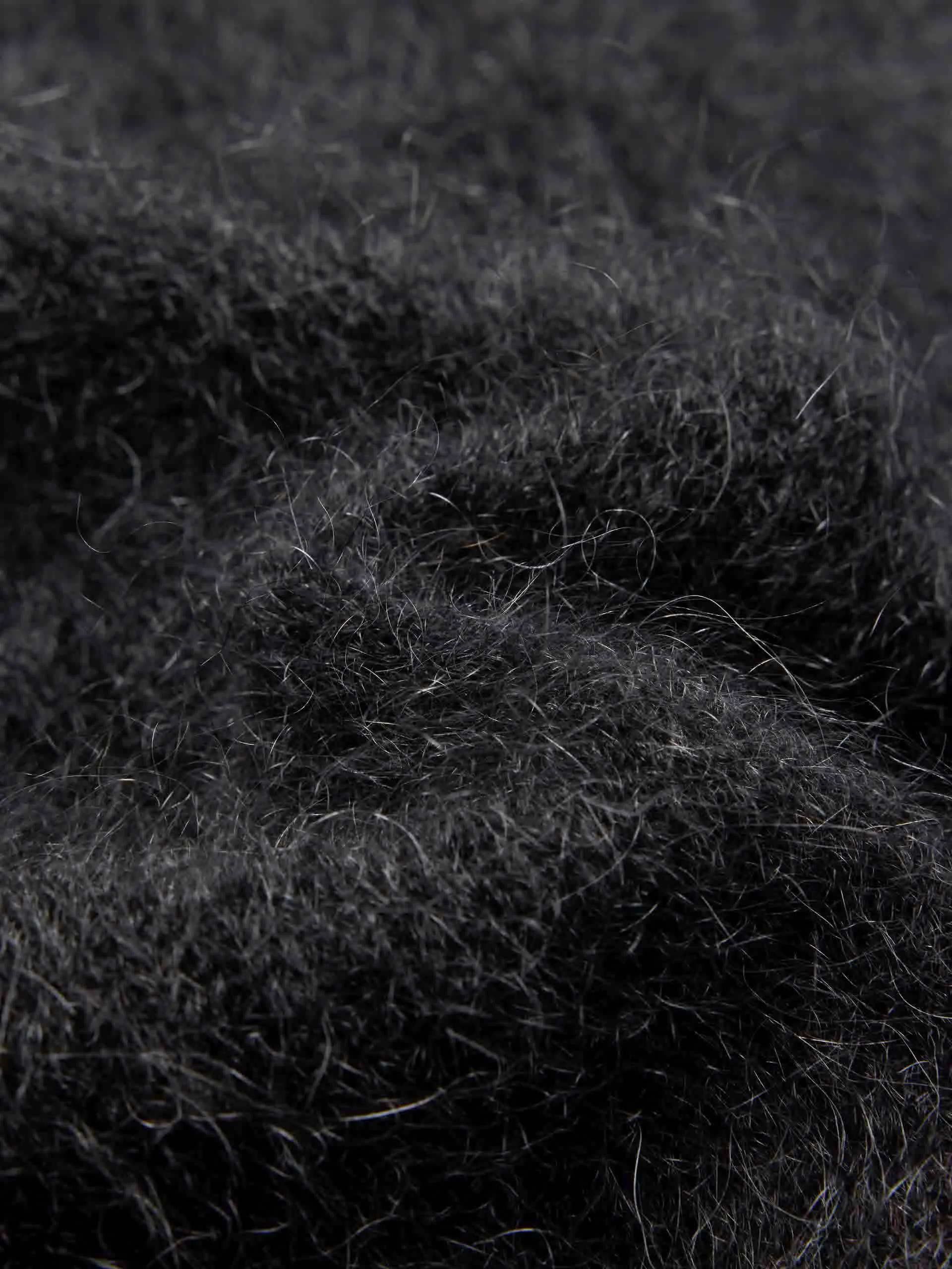 Pailletten-Detail Flauschiger Cardigan