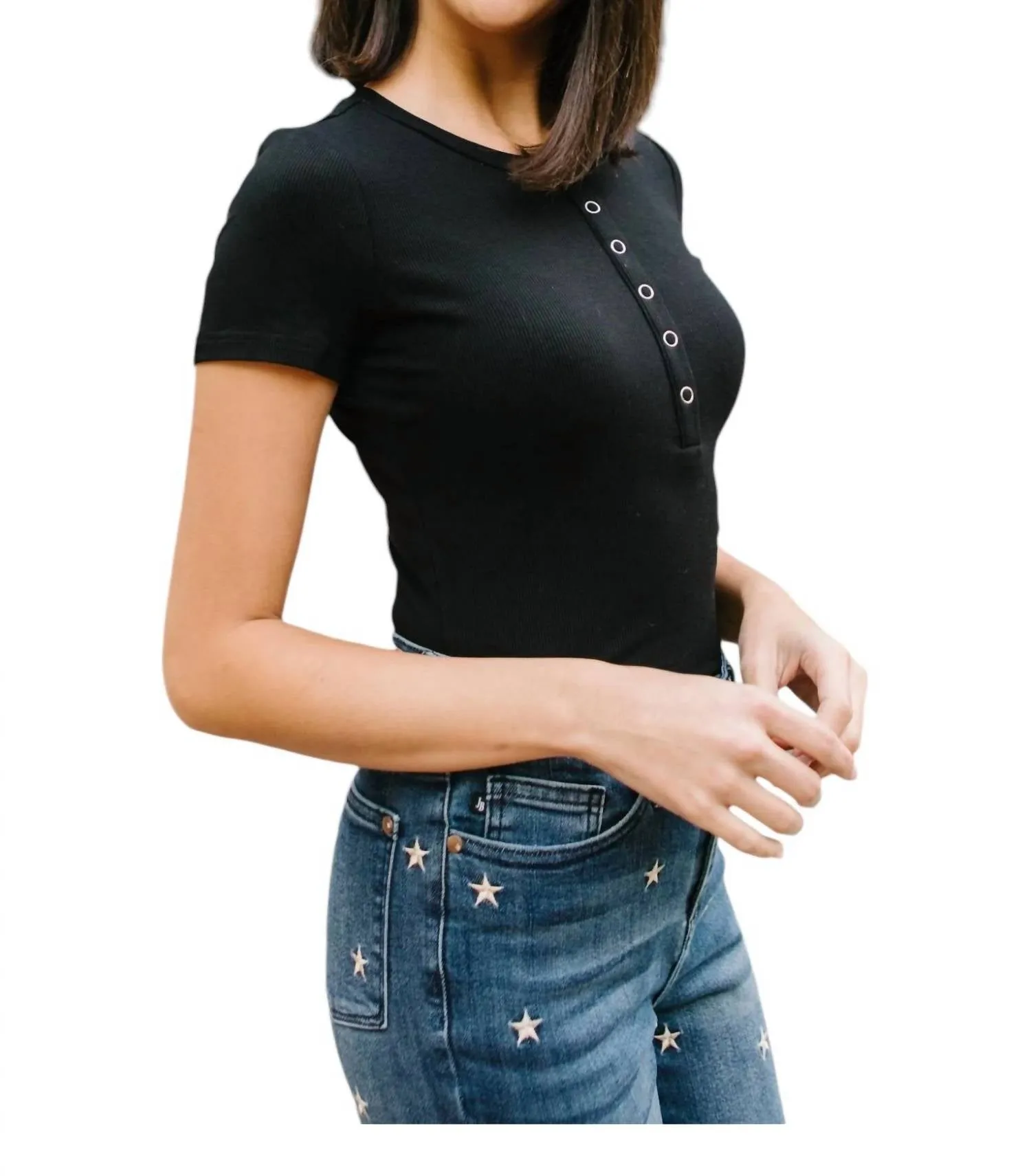 Schnapp-Dir-Bodysuit in Schwarz