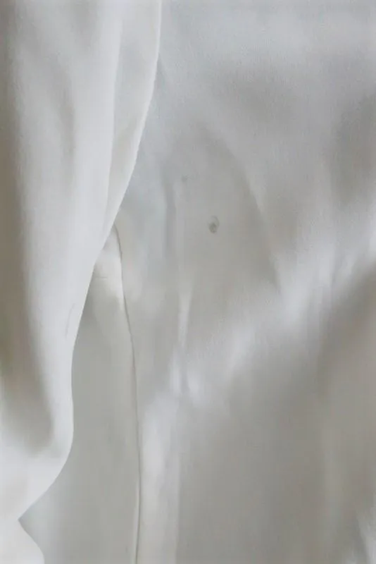 Stella McCartney Arlesa Halbzip-Bluse Weiß Cady Größe 40 Langarmtop