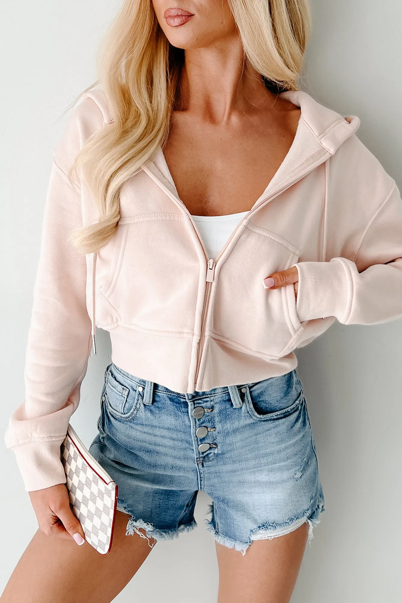 Stärker Jeden Tag Reißverschluss-Hoodie (Rosa)