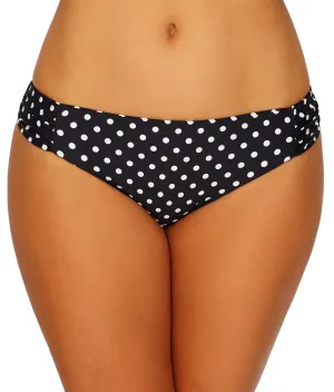 Sunsets Damen-Bikiniunterteil mit schwarzen Punkten im Femme-Fatale-Stil