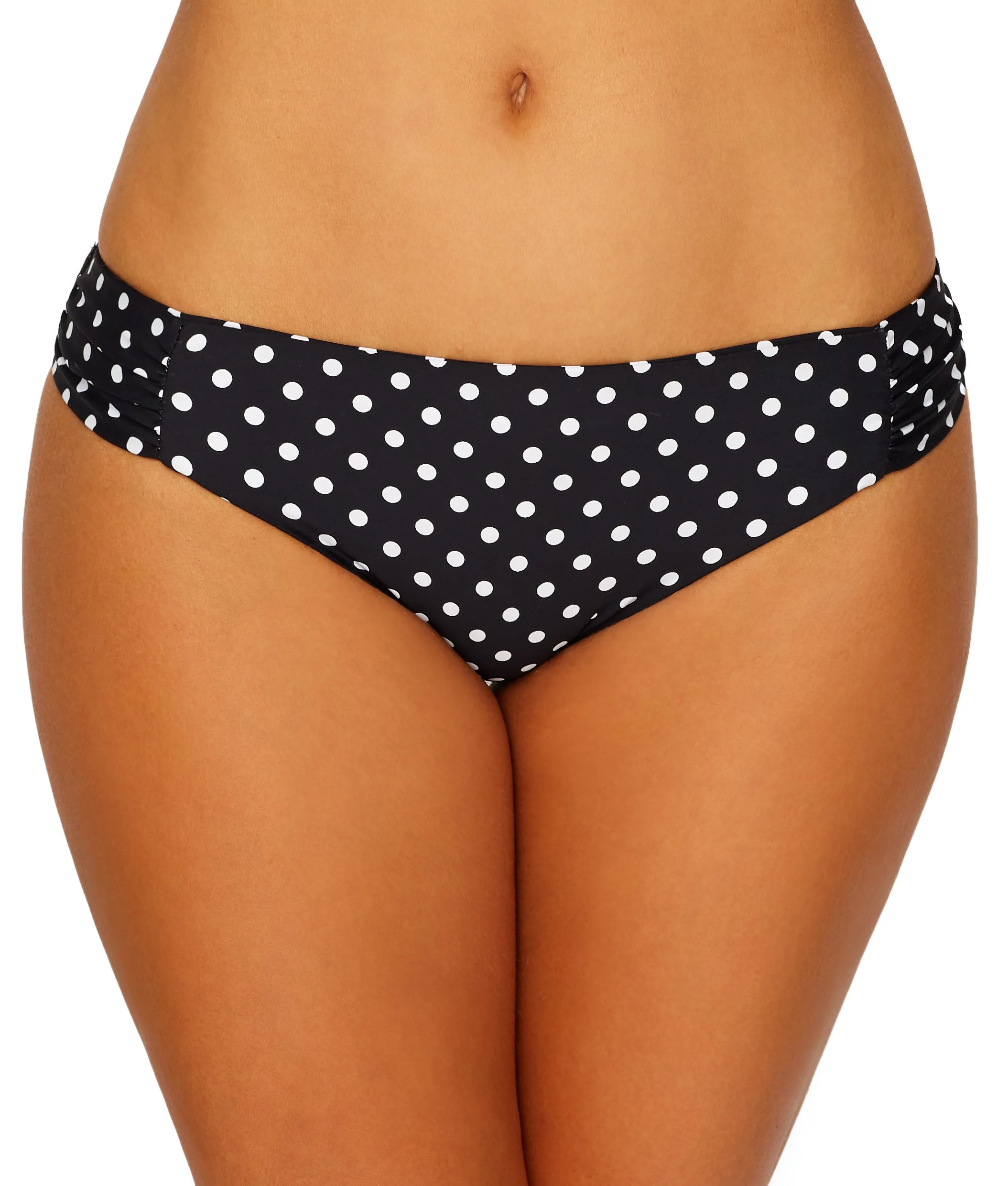 Sunsets Damen-Bikiniunterteil mit schwarzen Punkten im Femme-Fatale-Stil