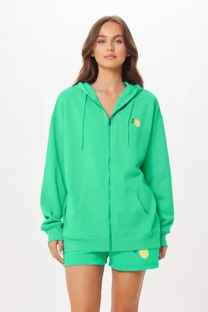 Surf Green Capri Jet Setter Surf Wash Reißverschluss-Jacke