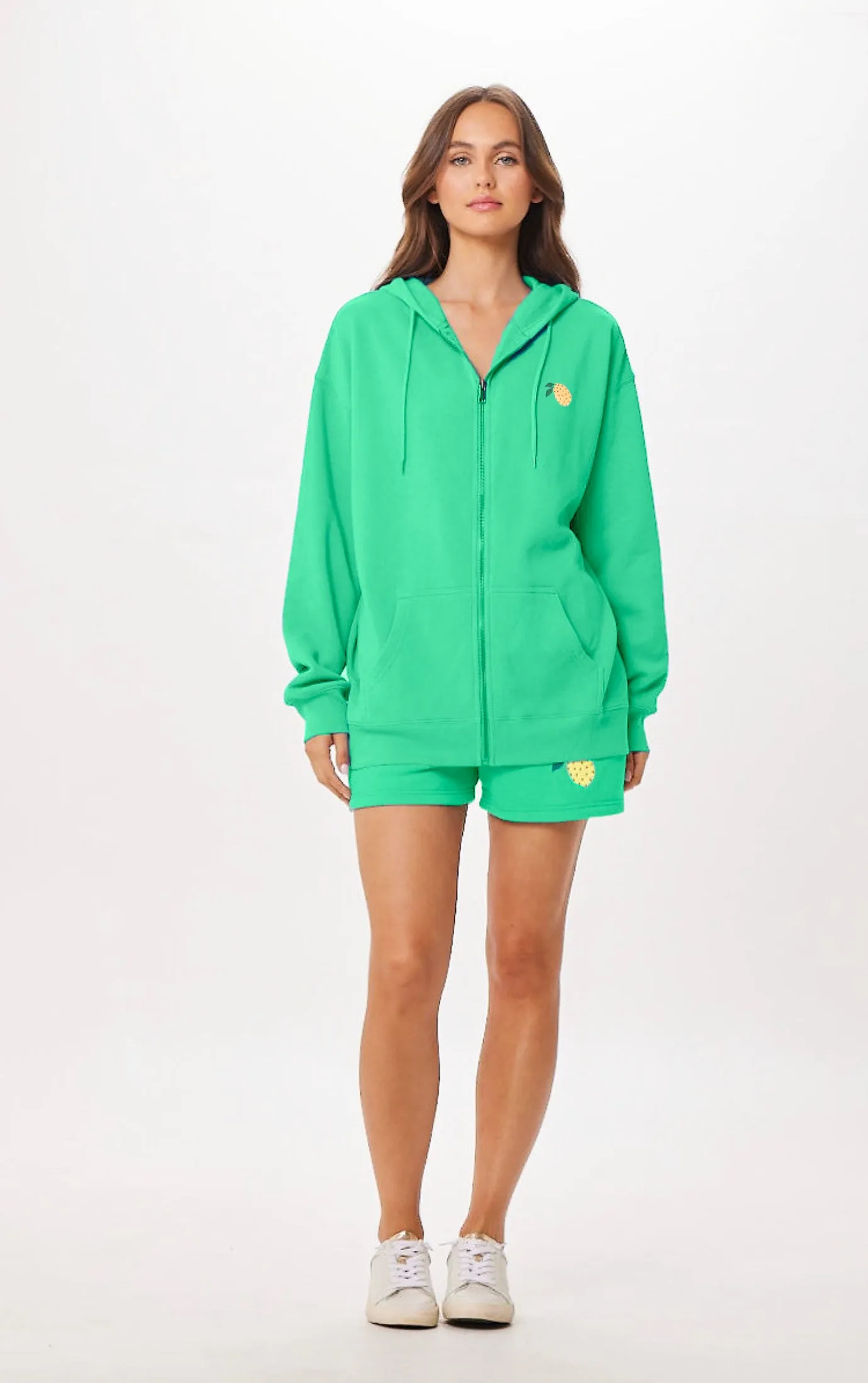 Surf Green Capri Jet Setter Surf Wash Reißverschluss-Jacke