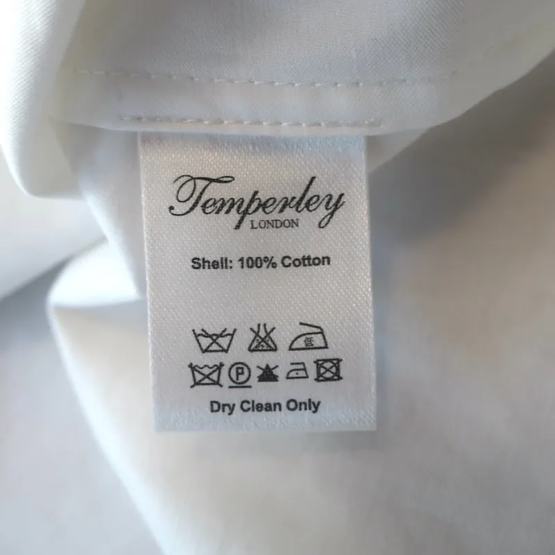 Temperley Spitzenbesetztes Knopfhemd Weiß Baumwolle Größe US 6 Kurzarm Top