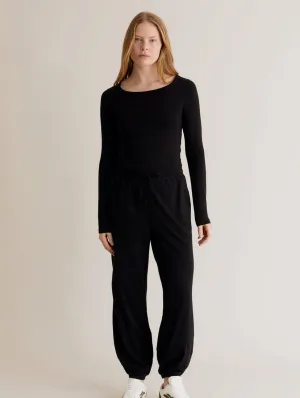 Teresa Damen Bio-Baumwolle Jogginghose | Schwarz