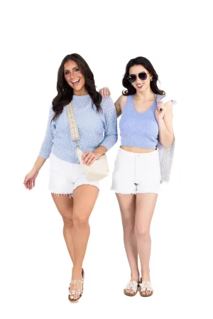 The Bianca from Loververt: High-Rise Tummy Control A Line Denim Shorts