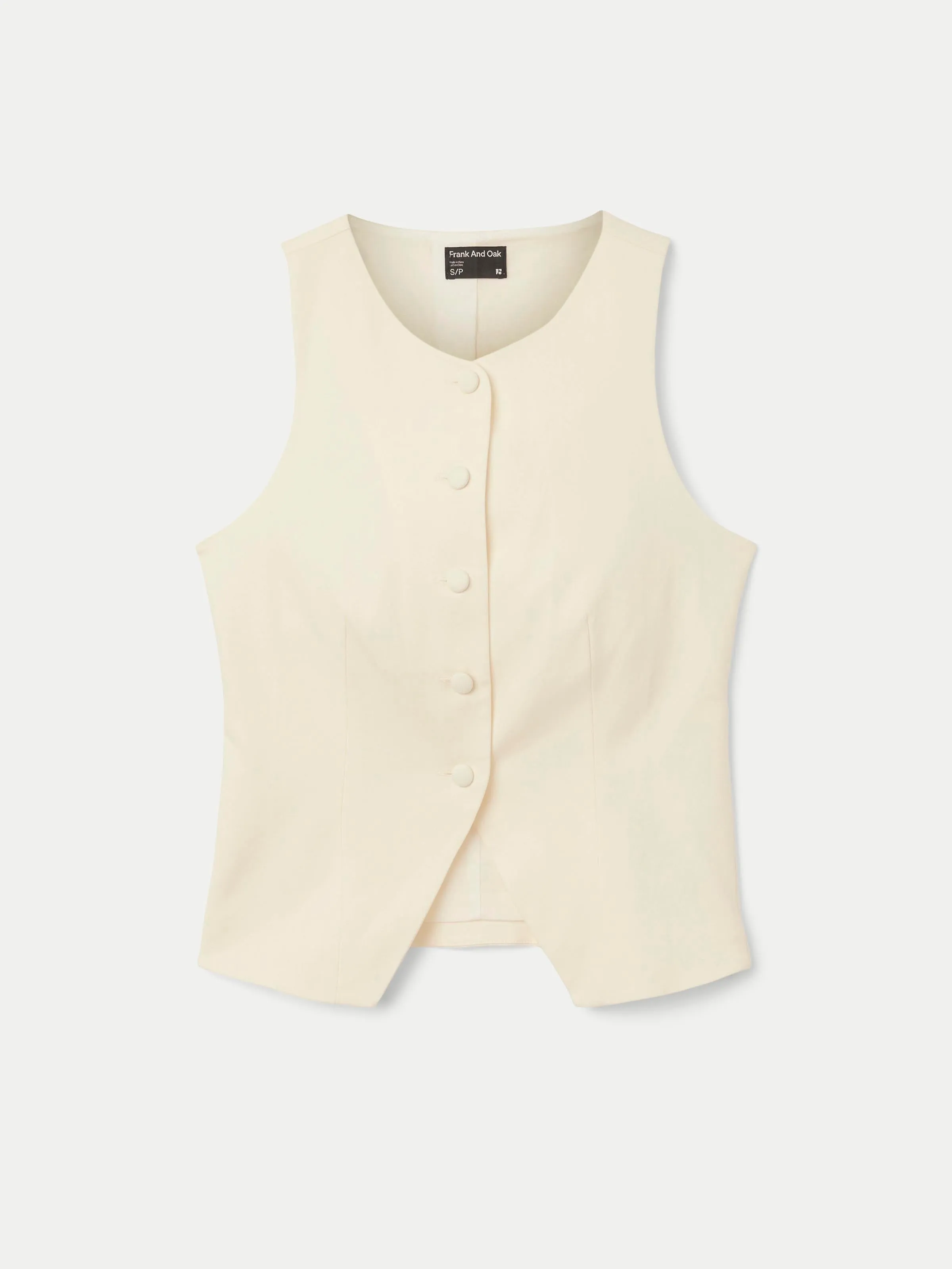 Die Knopfweste in Creme