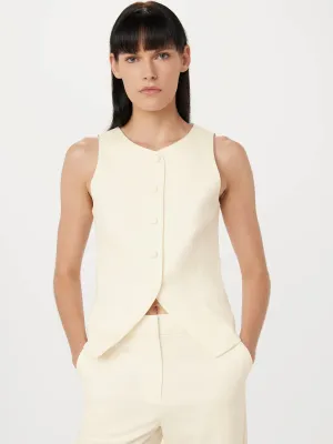 Die Knopfweste in Creme