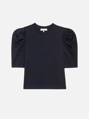 Das Drape-T-Shirt -- Marineblau