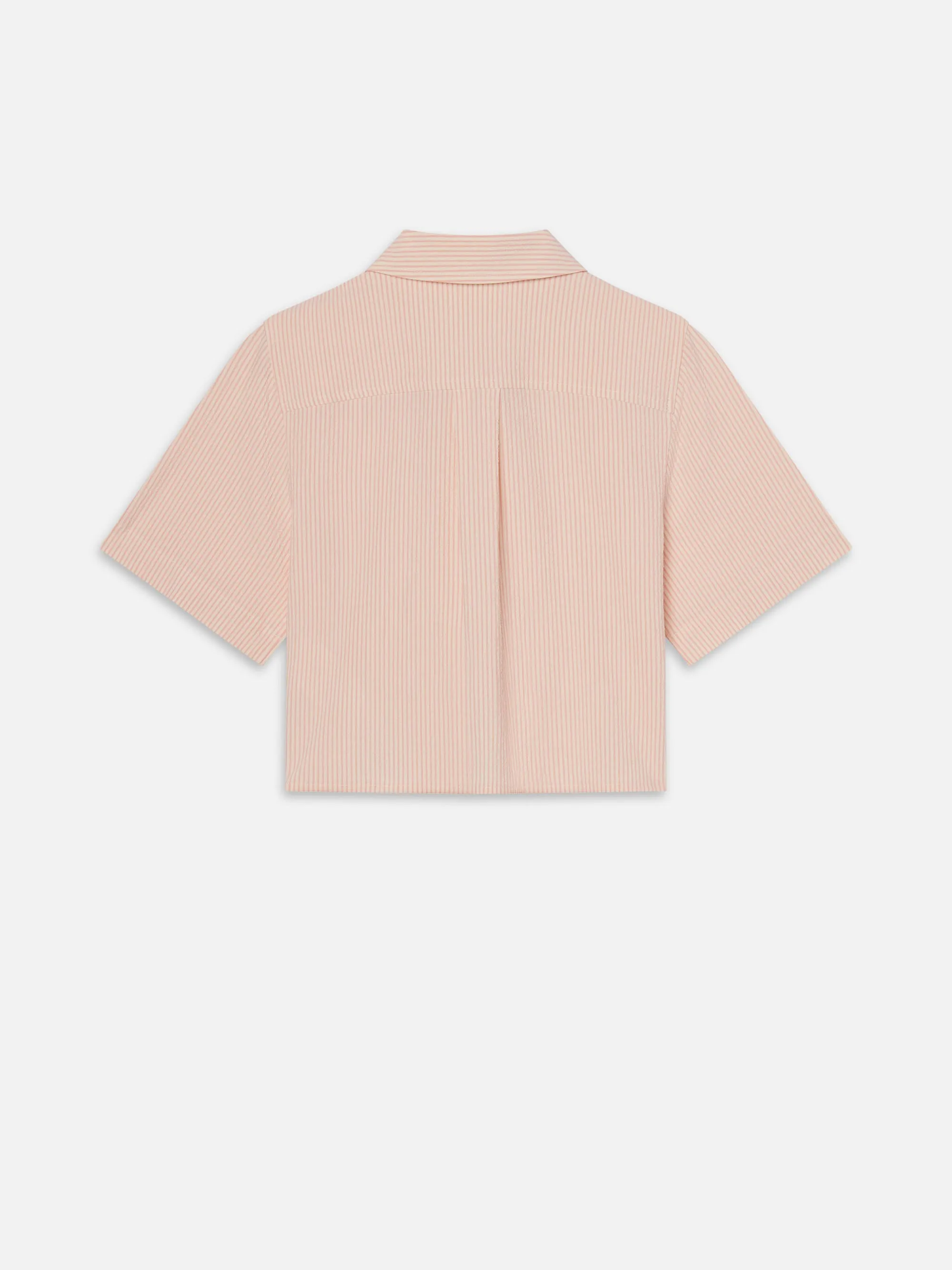 Das Seersucker Cropped Shirt -- Azalea Multi