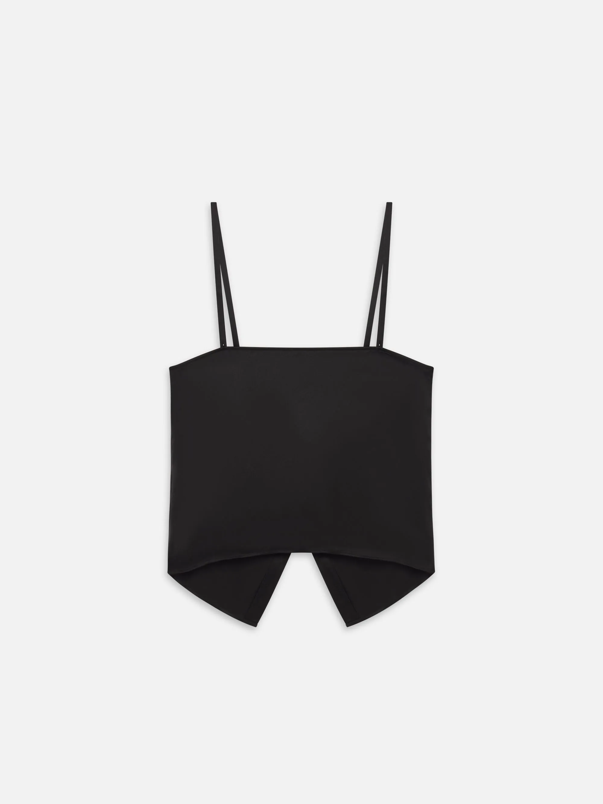 Die Seidenknopf-Cami -- Schwarz