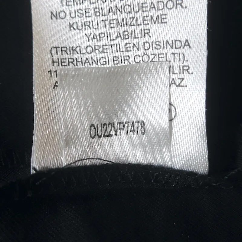 Tibi Ballonärmel-Bluse Marineblau Krepp Größe 6 Rundhalsbluse