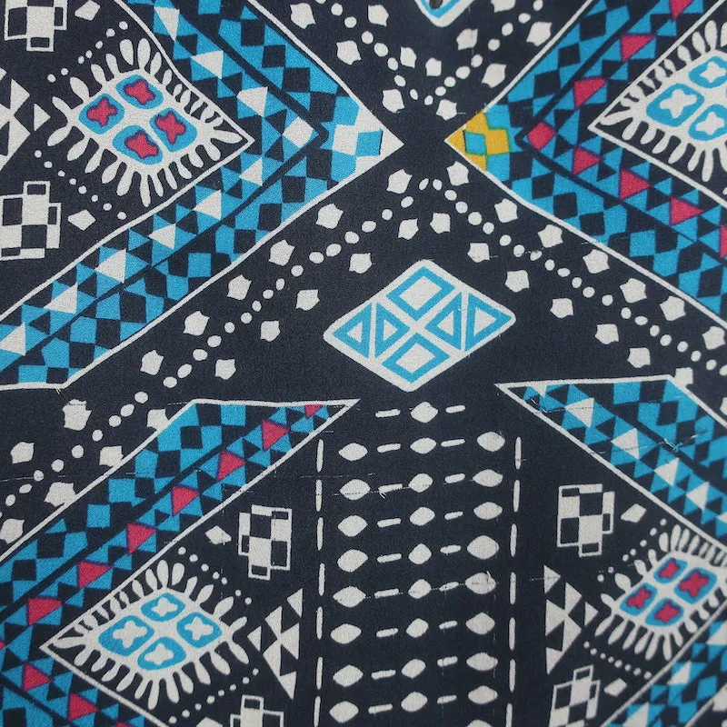 Tory Burch Ärmellose Bluse Blaue Bedruckte Seide Größe 10
