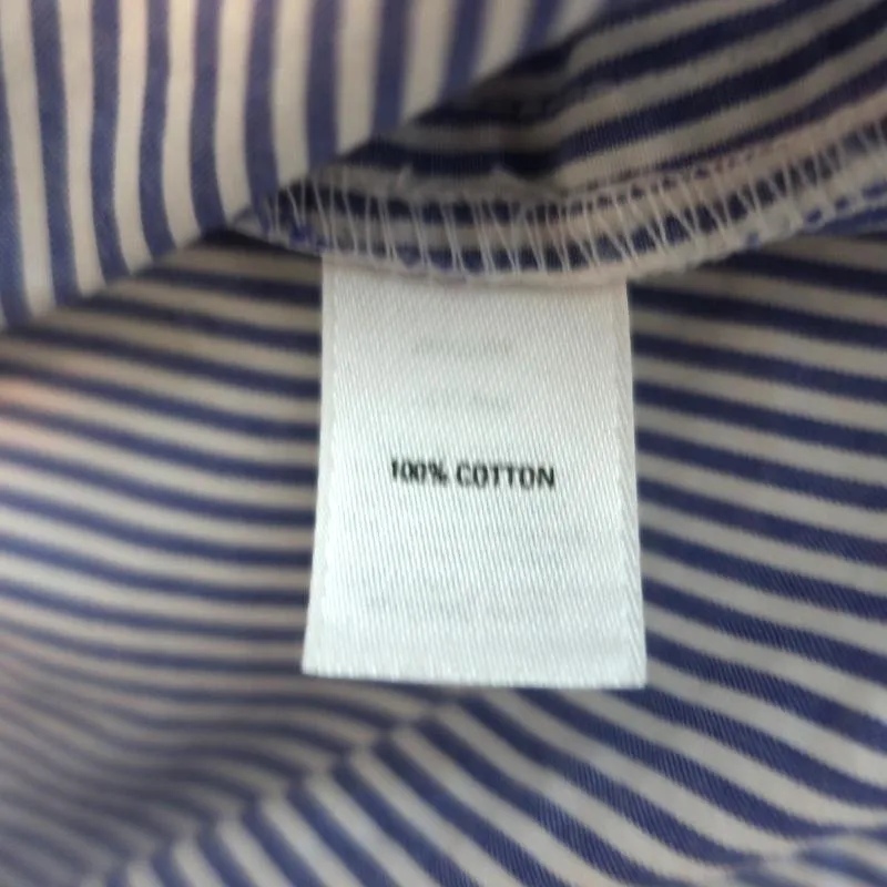 Trouve Gestreiftes Shirt Blau/Weiß Baumwolle Größe Extra Small Langarm Tunika Top