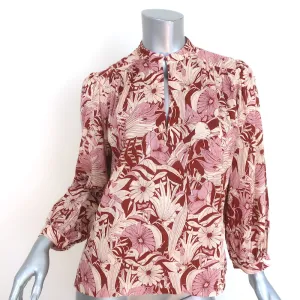 Trovata Birds of Paradise Bluse Bailey Canela Palmenprint Größe Extra Small NEU