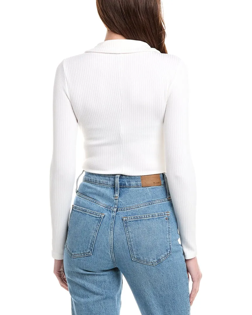 Wahrheit Gekräuselter Rippen-Bodysuit