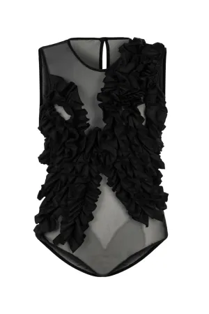 Tüll-Kleid mit Rüschen-Detail