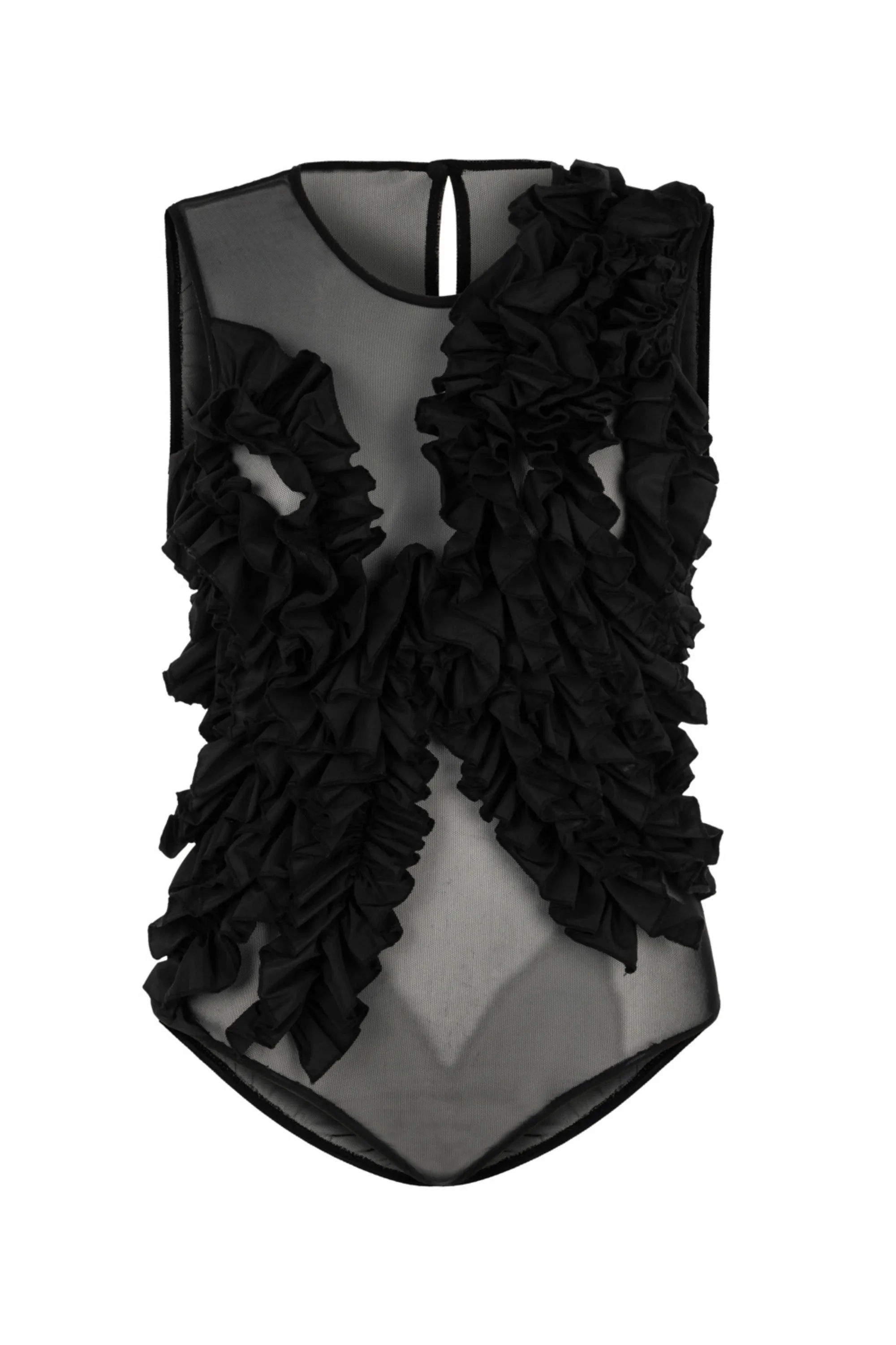 Tüll-Kleid mit Rüschen-Detail