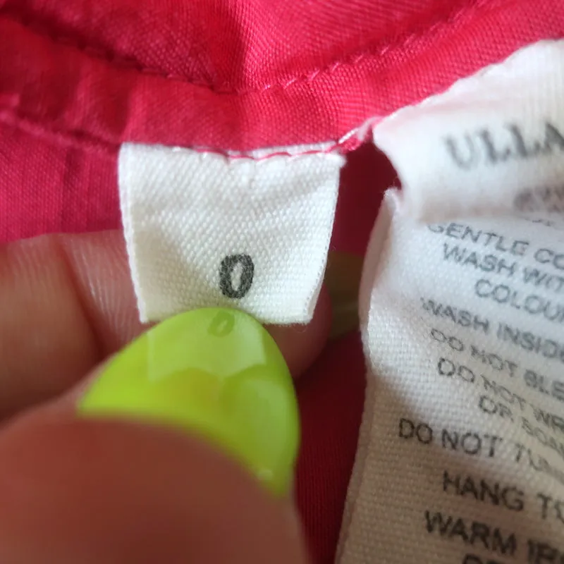 Ulla Johnson Desi Puffärmeliges Top Fuchsia Spitzenbesatz Bestickte Baumwolle Größe 0