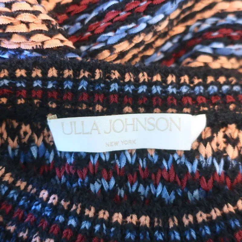 Ulla Johnson Elara Puffärmeliges gestreiftes Strickoberteil Mehrfarbig Größe M