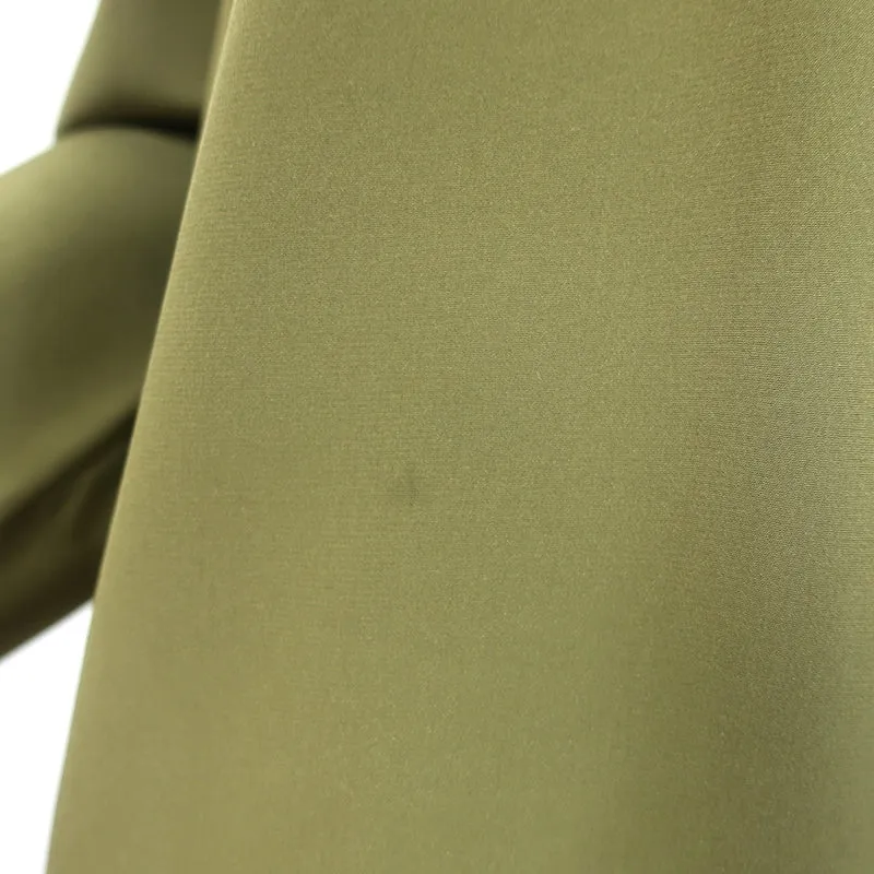 Ulla Johnson Lela Puffärmel-Bluse in Olivgrün aus Seide, Größe 10