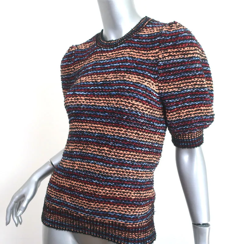 Ulla Johnson Puffärmel-Top Elara Mehrfarbig Gestreift Strickgröße Petite