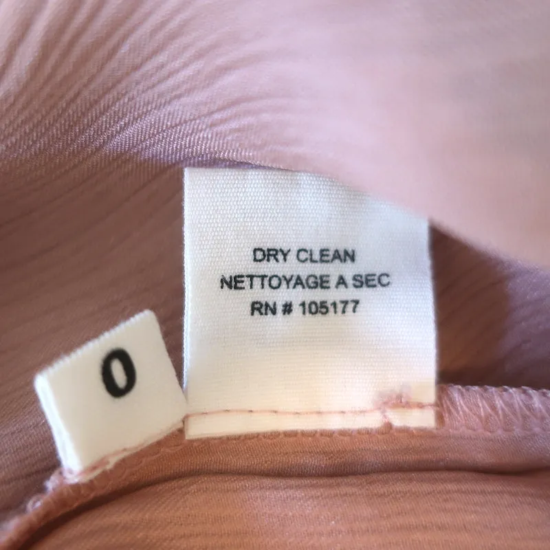 Ulla Johnson Winnie Rüschenbluse Rosé Satin Größe 0 Bluse mit Flatterärmeln