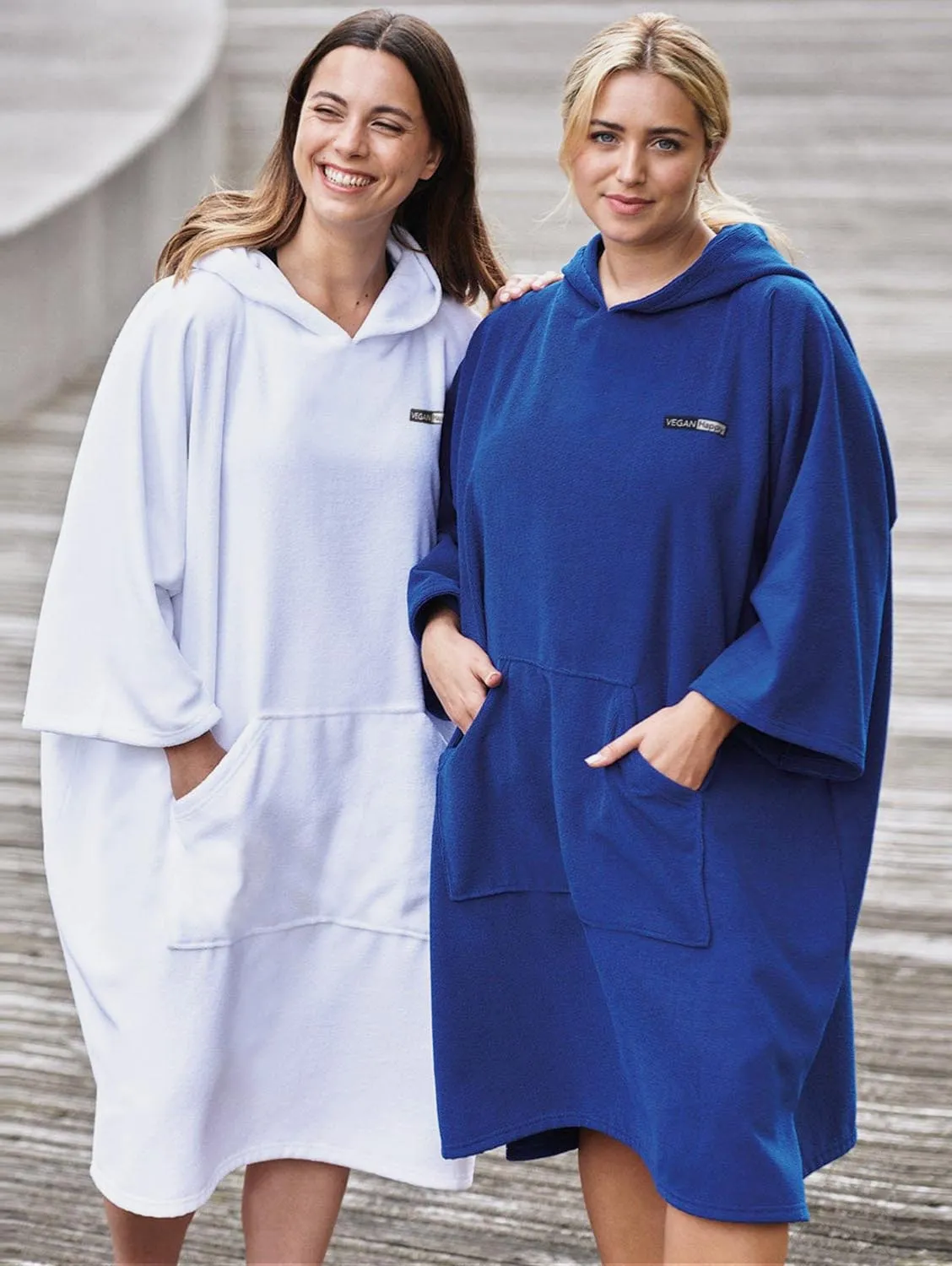 Vegane Unisex-Frottee-Poncho | Mehrere Farben