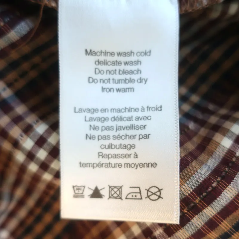 Veronica Beard Puffärmel-Bluse Isabel Braun Karo Größe 8 Knopf-Rücken-Bluse