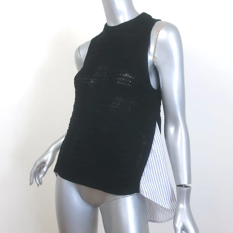 Veronica Beard South Beach Mixed Media Tanktop Marine Strick & Streifen Größe M