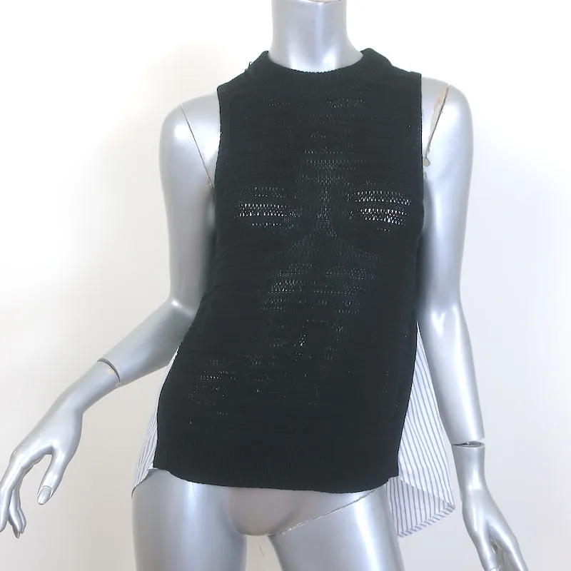 Veronica Beard South Beach Mixed Media Tanktop Marine Strick & Streifen Größe M