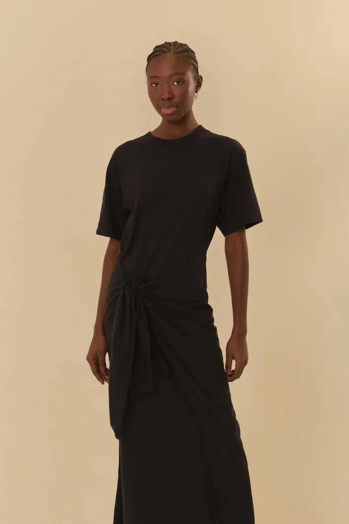 T-Shirt-Kleid mit Bindegürtel