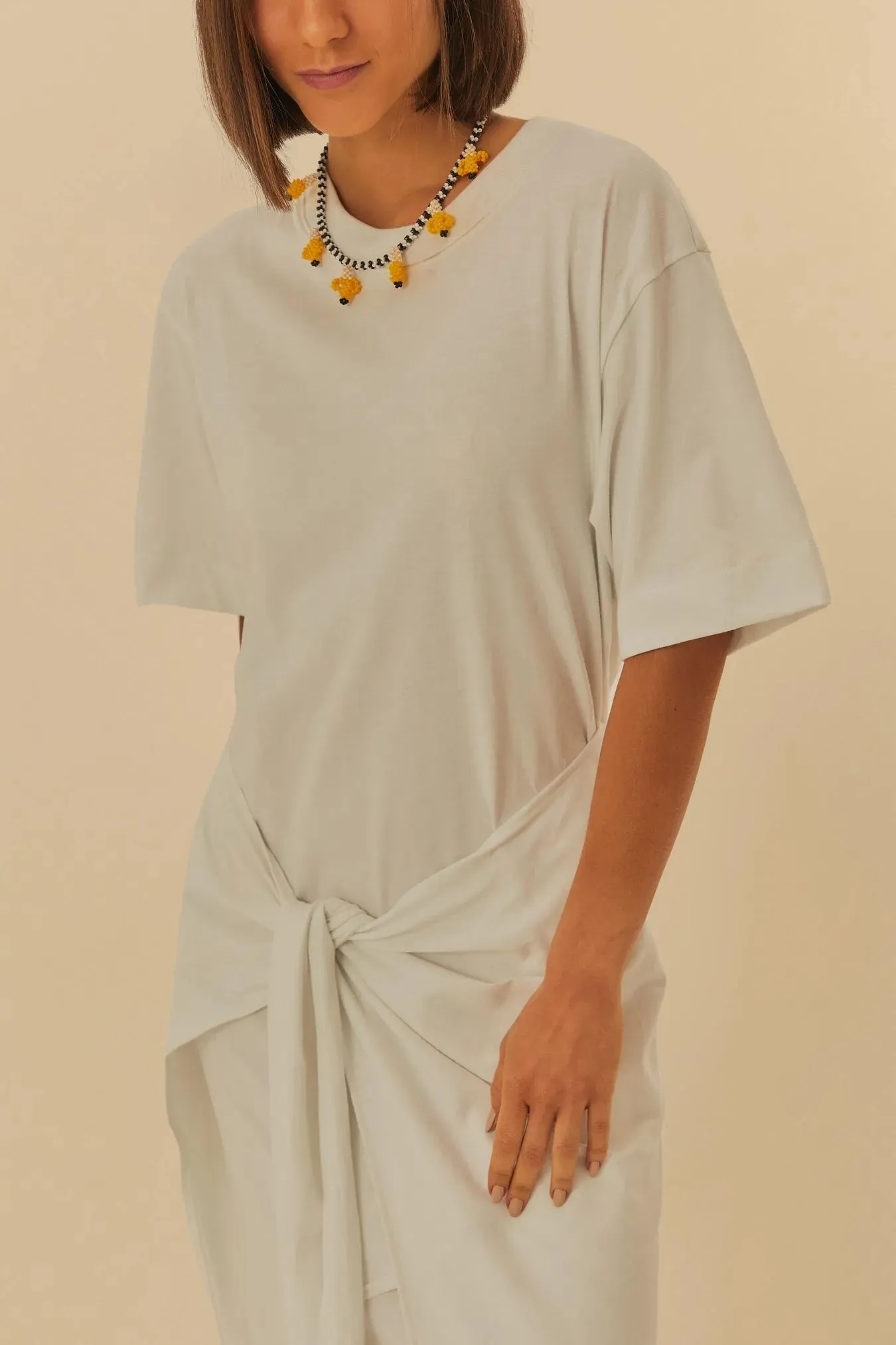 T-Shirt-Kleid mit Bindegürtel