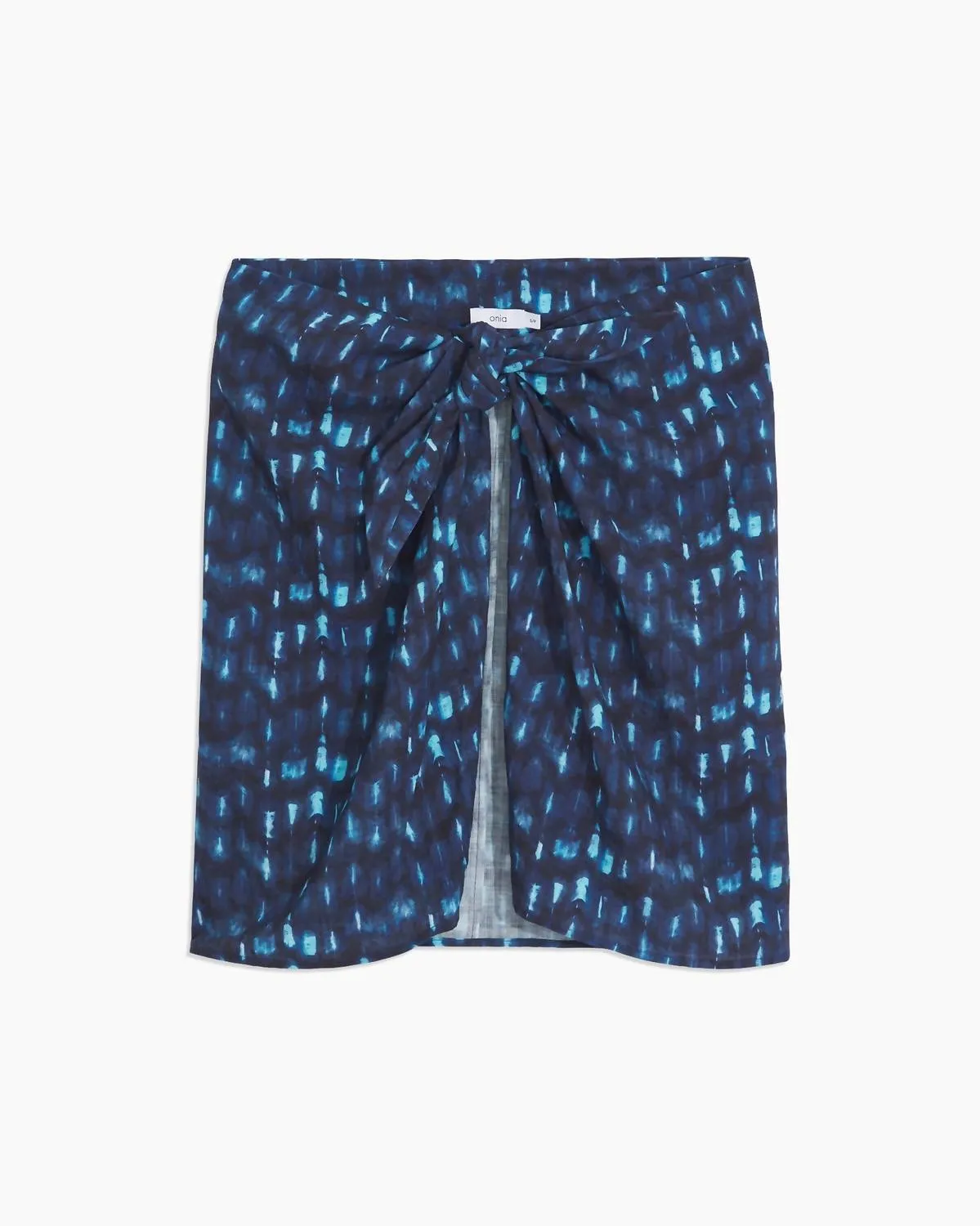 Damen Mini-Gaze-Pareo in Indigo Tie-Dye
