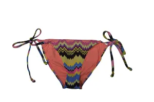 Damen Bikiniunterteil mit Zickzack-Print, Hüftbindern und Dreiecksform in Mehrfarben