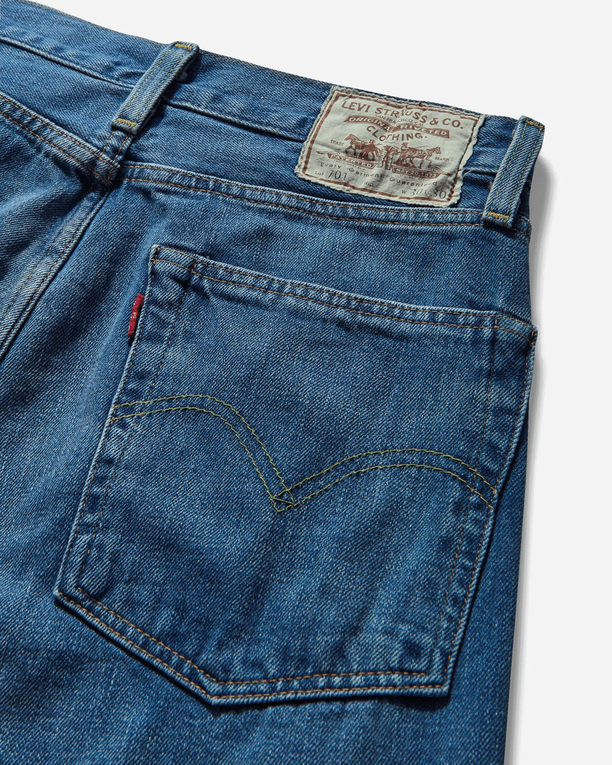 Damen 701 Jeans in Blau im 1950er-Jahre-Stil