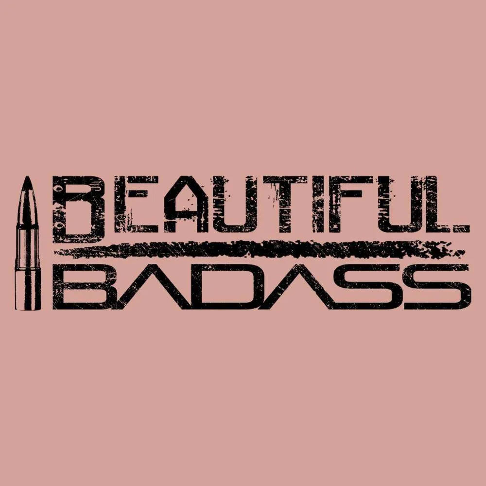 Frauen Schickes Badass Langarm Cropped T-Shirt - Wüstenrosa