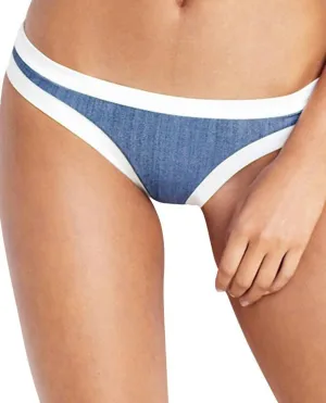 Women's Block Party Hipster Bikini-Höschen in Meeresjeans