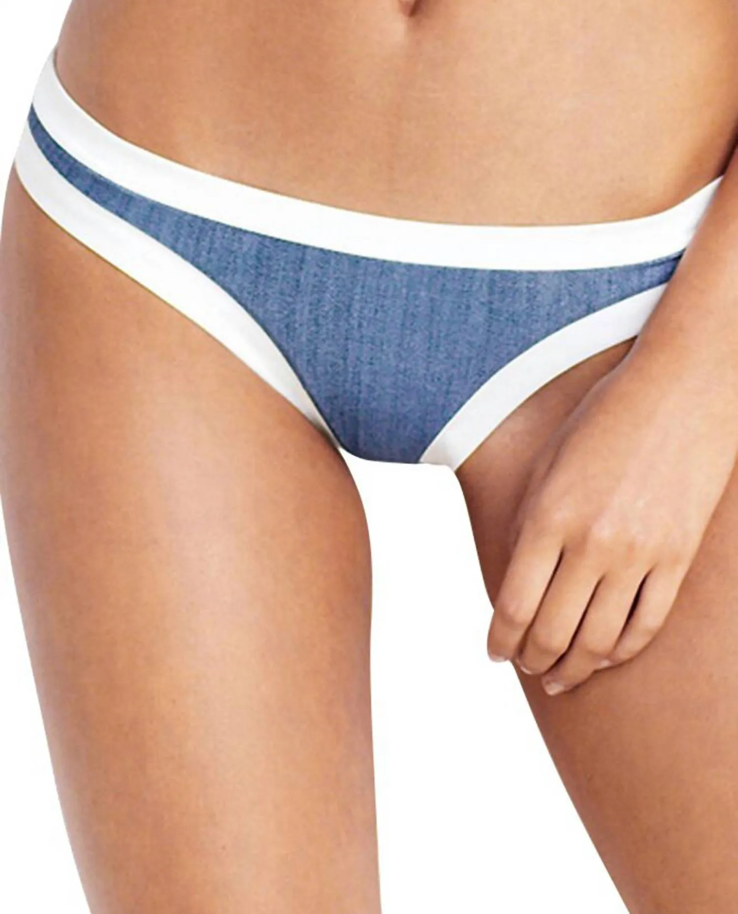 Women's Block Party Hipster Bikini-Höschen in Meeresjeans