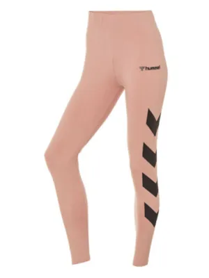 Damen-Marke Logo bedruckte Leggings, Pfirsich
