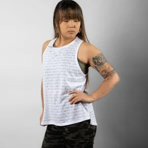 Damen Burn Out Tanktop - Weiß