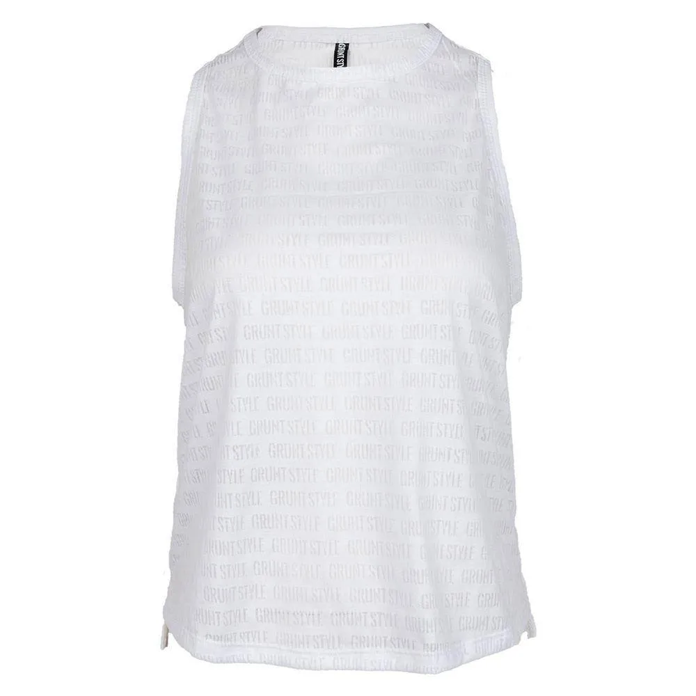 Damen Burn Out Tanktop - Weiß