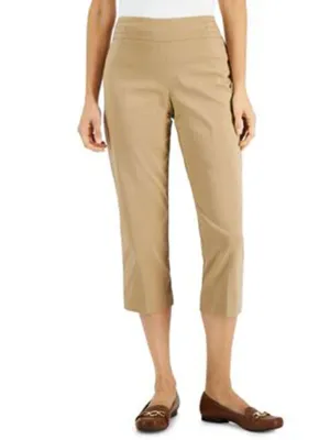Damen-Caprihose mit Verzierungen, Beige